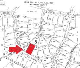 Plat map of Nimrod River Park 2nd Addition with the lot marked - APN R349714