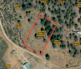 County GIS map showing the parcel boundary for APN R349714, Klamath County, Oregon