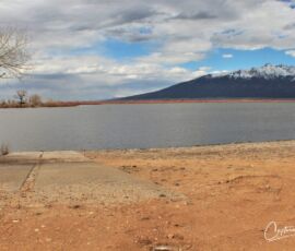 Boat launch at a nearby reservoir with direct views of Blanca Peak — San Luis Valley recreation area