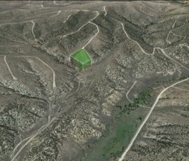 Google Maps 3D wide view showing parcel context within the Sangre de Cristo Range, Colorado