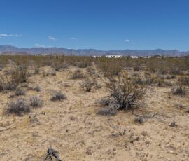 Ground-level view facing the mountain range from the northern portion of the lot, Yucca AZ — APN 245-21-102
