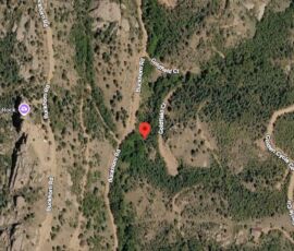 Close-up map showing the lot location on Buckhorn Road in Cripple Creek Mountain Estates, Teller County, Colorado — APN R0008352